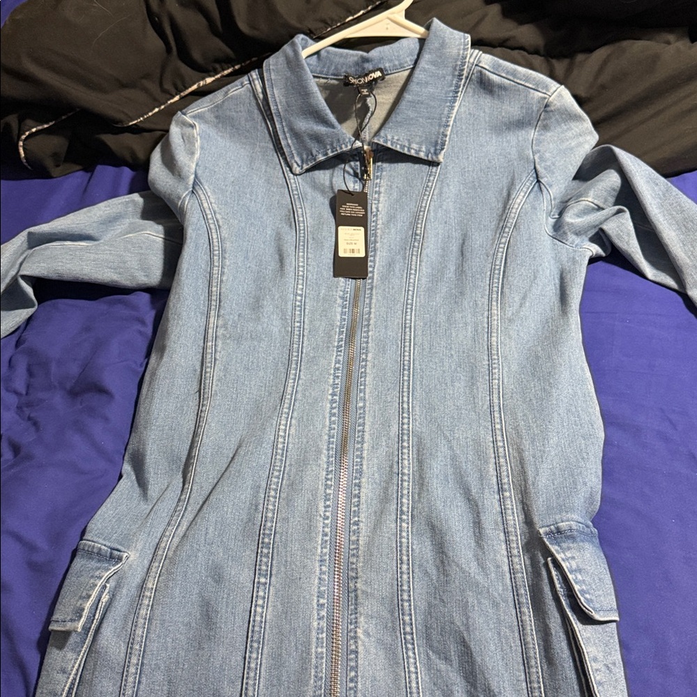 Brandy Denim Maxi Dress - Medium Blue Wash